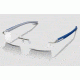 Tag Heuer Trends Rubber Eyeglasses, Brushed Ruthenium Frame/Smart Blue Light Grey Temples, Clear Lens 8108-004