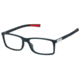 Tag Heuer Urban 7 Eyeglasses, Matte Black Frame/Red Temples, Clear Lens 0511-001
