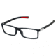 Tag Heuer Urban 7 Eyeglasses, Matte Black Frame/Red Temples, Clear Lens 0512-001