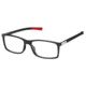 Tag Heuer Urban 7 Eyeglasses, Shiny Black Frame/Red Temples, Clear Lens 0511-002