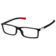 Tag Heuer Urban 7 Eyeglasses, Shiny Black Frame/Red Temples, Clear Lens 0512-002