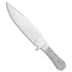 Tallen Coffin Fixed Blade Knife, 7.50in, Stainless Steel, Spear Point Blade, Handle, Silver, 12.00 inch, BHQ-39755