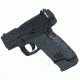 Fits Walther PPS w/Mag Extension, Black, Granulate