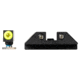 Tapco STDH Tritium Pistol Night Sight, Glock, Black Rear Sight, Tritium Green Front Sight, Black, TAP22040