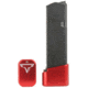 Taran Tactical Innovations Firepower Magazine Extension Base Pad, Glock 19/23, +4/5 Round, Red, GBP940C-3
