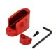 Taran Tactical Innovations Firepower Magazine Extension Base Pad, Smith &amp; Wesson M&amp;P Shield 9/40, +1/2 Round, Red, MPSB940-03
