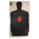 Target Barn B-2724 Police Silhouette Targets With Red Centers On 24 Inch Wide Paper 100 Per Pack