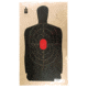Target Barn B-34 Police Silhouette With Red Center Paper Targets 25 Yard 100 Per Pack