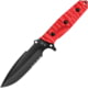 TB Outdoor Survival Fixed Blade Knife, 9.75in Overall, 4.5in Black PVD Partially Serrated MOX Steel Blade, Red Sculpted G10 Handle, Kydex Sheath, 11060010