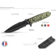 TB Outdoor Survival Fixed Blade Knife, 9.75in Overall, 4.5in Black PVD MOX Steel Blade, Red Sculpted G10 Handle, Kydex Sheath, 11060036
