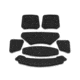 Team Wendy EPIC Air Helmet Liner Comfort Pad Replacement Set, Black 04-CFP-BK