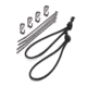 Team Wendy Shock Cord Kit for Rail 3.0 Helmets, Black, One Size, 76-SCK-30-BK