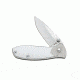 TecX Tags-S 440 Stainless Drop Point Blade, Folding Knife, Stainless Handle, 2.75 75702