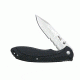 TecX X Pro 2  440 Stainless Drop Point Blade with Partial Serration, Folding Knife, Black, 3.75 75676