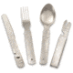 MIL-TEC German TSR Stainless Steel Eating Utensil - 4-Piece, Silver, 4 Piece, 14622000