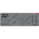 TekMat 36in Printed Gun Cleaning Mat AK-47, Grey, TEK-36-AK47-GY
