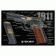 Tekmat Armorers Bench Mat 11''x17'' 1911 Pistol Cut Away