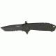 Tekut Ares Son Linerlock Fold Knife, stainless partially serrated tanto blade, Black G-10 handle TK5073