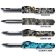 Templar Knife Premium Weighted Small Zinc Mossy Oak OTF Knife, 3in, Dagger, Black D2, Mossy Oak Bottomland Handle, SZ-MOB-12-1