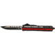 Templar Knife Gen II Slim Back The Red OTF Automatic Folding Knife, 3.5in, D2, Drop Point Blade, Black Finish, Metal Alloy Handle, M-BTR-33-1