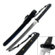 Ten Ryu Fixed Blade, 19.5in, 1045 Carbon Steel Blade, Black Wood Overlay Handle TR-034M