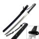 Ten Ryu Fixed Blade, 39in, 1045 Carbon Steel Blade, Black Wood Overlay Handle TR-034L