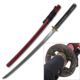 Ten Ryu Fixed Blade, 42in, 1045 Carbon Steel Blade, Black Cord Wrapped Handle, TR-036RD