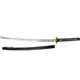 Ten Ryu Nobunaga Katana, Hand Forged, Iron Wrapped High Quality Carbon Steel 10 3/4in Blade, Wood Saya With Deep Black Lacquered Finish, MC-3032