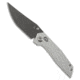 Tenable Knives Tenable Deadite Crossbar Lock Knife Silver Aluminum 3.5" Gray TiCN, Silver, 14C28N, adult, BHQ-236318