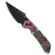 Tenable Knives Tenable Fenrir Button Lock Knife Undead Jade G-10 3.4" Black SW, Green/Purple, 14C28N, adult, BHQ-230019