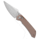 Tenable Knives Tenable Fenrir Crossbar Lock Knife Brown Micarta 3.4" Stonewash, Brown, Nitro-V, adult, BHQ-221170