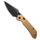 Tenable Knives Tenable Fenrir Top Folding Knife, 3.40in, Nitro V Steel, Harpoon Blade, Aluminum, Bronze Handle, Bronze/Black, 7.85 inch, BHQ-223405