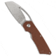 Tenable Knives Tenable Goblin L Liner Lock Knife Brown Micarta 3.1" Stonewash, Brown, 14C28N, adult, BHQ-233331