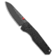 Tenable Knives Beaver Crossbar Folding Knife, 3.44in, Nitro V Steel, Drop Point Blade, Aluminum, Black Handle, Black/Black Gray, 8.03 inch, BHQ-216243