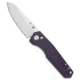 Tenable Knives Beaver Crossbar Folding Knife, 3.44in, Nitro V Steel, Drop Point Blade, G-10, Black/Purple Handle, Black/Purple/Gray, 8.03 inch, BHQ-216239