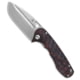 Tenable Knives Bombur Folding Knife, 3.53in, D2, Drop Point Blade, G-10, Black/Red Handle, Black/Red/Gray, 8.38 inch, BHQ-206557