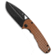 Tenable Knives Bombur Folding Knife, 3.53in, D2, Drop Point Blade, G-10, Brown Handle, Brown/Black Gray, 8.38 inch, BHQ-206559