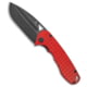Tenable Knives Bombur Folding Knife, 3.53in, D2, Drop Point Blade, G-10, Red Handle, Red/Black Gray, 8.38 inch, BHQ-217060