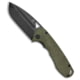 Tenable Knives Bombur Folding Knife, 3.53in, D2, Drop Point Blade, Micarta, Green Handle, Green/Black Gray, 8.38 inch, BHQ-217061