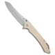 Tenable Knives Colibri Tech Folding Knife, 4.34in, Nitro V Steel, Sheepsfoot Blade, G-10, White Handle, White/Gray, 9.89 inch, BHQ-210653