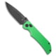 Tenable Knives Eaglestrike Crossbar Folding Knife, 3.73in, Nitro V Steel, Drop Point Blade, Aluminum, Green Handle, Green/Black Gray, 8.36 inch, BHQ-216236