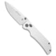 Tenable Knives Eaglestrike Crossbar Folding Knife, 3.73in, Nitro V Steel, Drop Point Blade, Aluminum, Silver Handle, Silver/Gray, 8.36 inch, BHQ-216237
