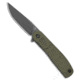 Tenable Knives Einar Folding Knife, 3.13in, Nitro V Steel, Drop Point Blade, G-10, Black/Green Handle, Black/Green/Black Gray, 7.21 inch, BHQ-215986