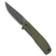 Tenable Knives Einar Folding Knife, 3.13in, Nitro V Steel, Drop Point Blade, G-10, Black/Green Handle, Black/Green/Black Gray, 7.21 inch, BHQ-215986