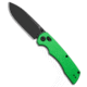 Tenable Knives Kryo Crossbar Lock Folding Knife, 3.58in, Sandvik 14C28N, Drop Point Blade, Aluminum, Green Handle, Green/Black Gray, 8.08 inch, BHQ-211026