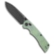 Tenable Knives Kryo Crossbar Lock Folding Knife, 3.58in, Sandvik 14C28N, Drop Point Blade, G-10, Jade Handle, Jade/Black Gray, 8.08 inch, BHQ-211034