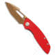 Tenable Knives Tenable Knives Link Liner Lock Knife Red G-10 3" Rose Gold, Red, 14C28N, adult, BHQ-229985