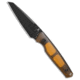 Tenable Knives Tenable Knives Parr Fixed Blade Knife Amber Ultem 3.1" Black Stonewash, Yellow, 14C28N, adult, BHQ-226763