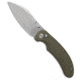 Tenable Knives Nesstreet Folding Knife, 3.58in, Sandvik 14C28N, Sheepsfoot Blade, Micarta, Green Handle, Green/Gray, 8.05 inch, BHQ-200970