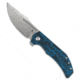 Tenable Knives Tenable Orion Liner Lock Knife Blue Topo G-Mascus 3.1" Stonewash*DISC*, Black/Blue, 14C28N, adult, BHQ-236377